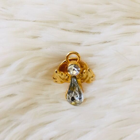 Vintage Gold & Gemstone Angel Pin - Picture 4 of 9